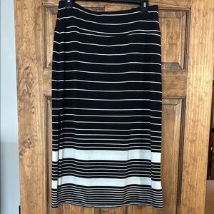 Athleta Black and White Striped Skirt
